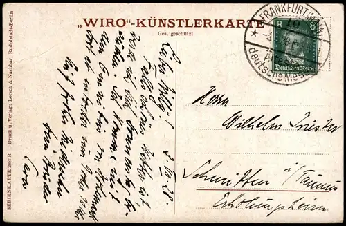 Ansichtskarte Frankfurt am Main Palmengarten WIRO-KÜNSTLERKARTE 1928