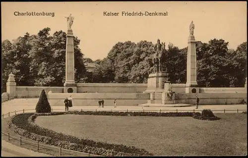 Ansichtskarte Charlottenburg-Berlin Kaiser Friedrich-Denkmal 1912