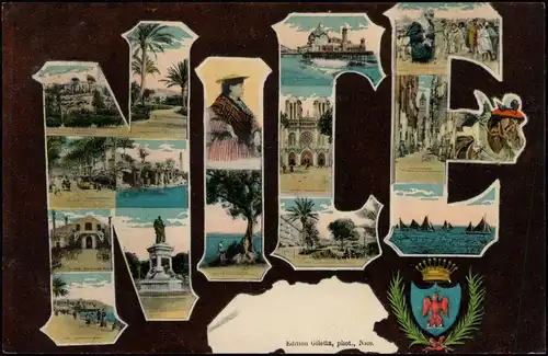 CPA Nizza Nice Mikroskop-Karte 1910