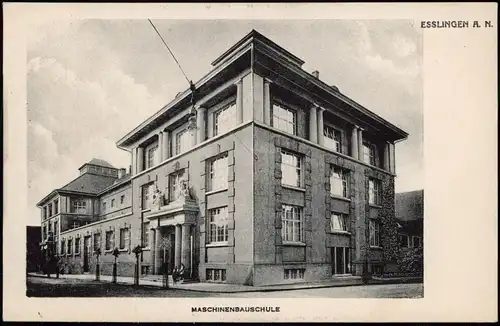 Ansichtskarte Esslingen Partie an der Maschinenbauschule 1928