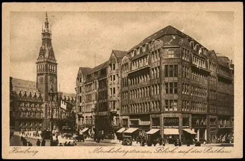 Ansichtskarte Altstadt-Hamburg Mönckebergstraße, Lloyd 1928