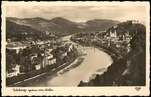 Ansichtskarte Salzburg Panorama-Ansicht 1940
