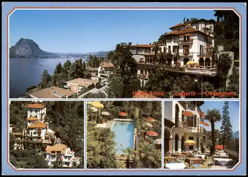 Ansichtskarte Castagnola-Lugano Partie am Hotel Aniro Via Violetta 1-2-3 1985