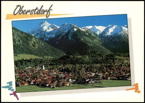 Ansichtskarte Oberstdorf (Allgäu) Panorama-Ansicht, Berge Oberallgäu 2002