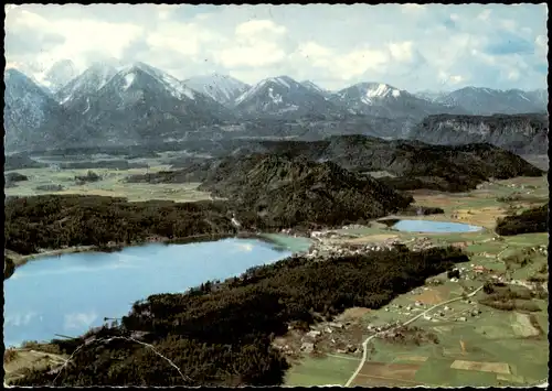 Klopeinersee Klopeiner See und Kleinsee mit Karawanken Bergkette 1978