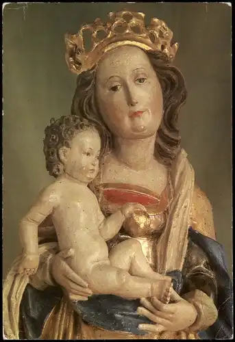 Ansichtskarte  Madonna um 1500 Oblatenkloster Rochusberg 1985