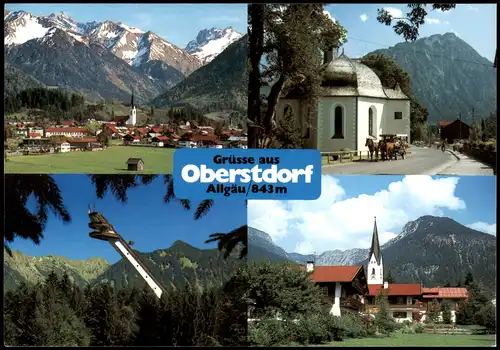 Oberstdorf (Allgäu) Mehrbildkarte mit 4 Panorama-Ansichten 2003