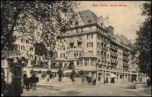 Ansichtskarte Bad Elster Wettiner Hof (Karl Marx Hof) 1913