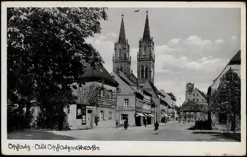 Ansichtskarte Oschatz Altoschatzerstraße 1941  gel. Feldpost WK2