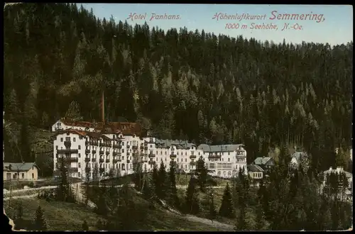 Ansichtskarte Semmering Panorama-Ansicht, Hotel Panhans 1912