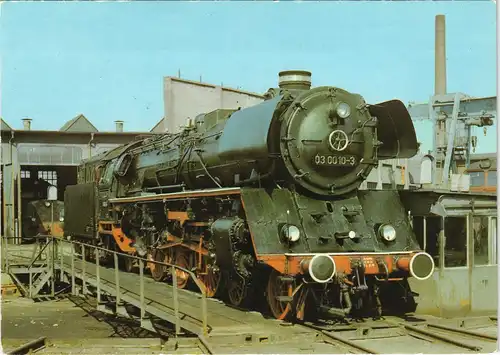 Stralsund Dampflokomotive im Ostseebezirk, Lok BR 03.0 Ölhauptfeuerung   1985