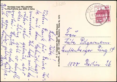 Ansichtskarte Husum Luftbild 1976