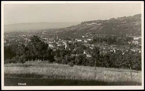 Ansichtskarte Lörrach Blick auf die Stadt - Fotokarte 1932