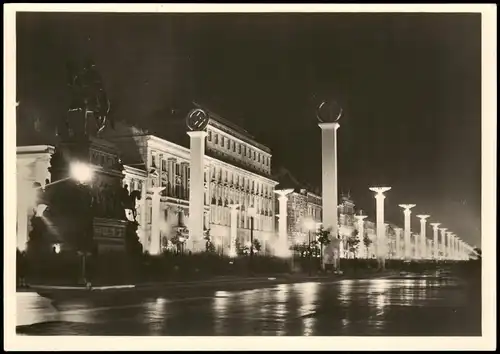 Ansichtskarte Mitte-Berlin Unter den Linden - Propagandaschmuck bei Nacht 1938