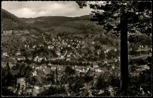 Ansichtskarte Bad Wildbad Panorama-Ansicht, Rennbachtal Schwarzwald 1955