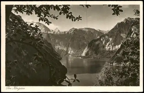 Ansichtskarte Schönau am Königssee Königssee mit Berg-Panorama 1935