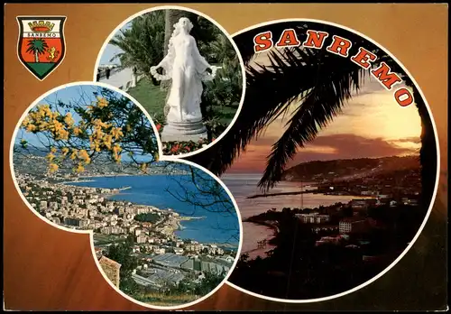 Cartoline San Remo Sanremo Mehrbildkarte mit Ortsansichten 1970