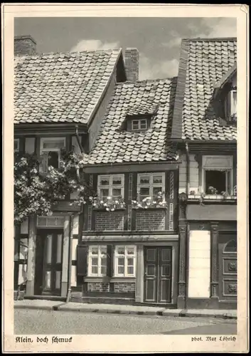 Ansichtskarte Wernigerode Ortsansicht mit Fachwerkhäuser 1940