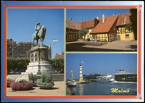 Postcard Malmö Mehrbildkarte mit 3 Ortsansichten 2003