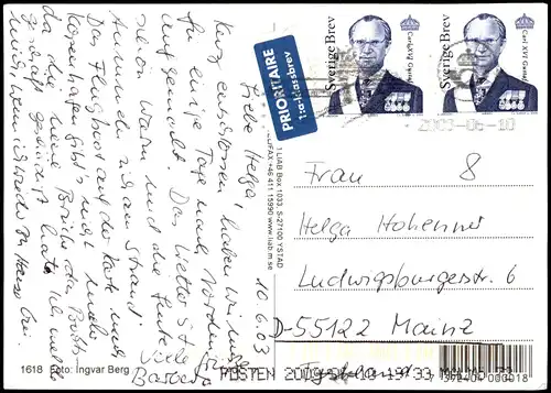 Postcard Malmö Mehrbildkarte mit 3 Ortsansichten 2003