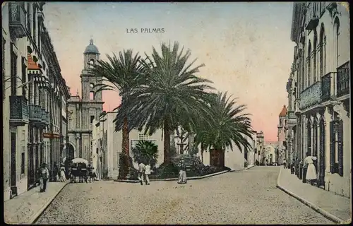 Postales Las Palmas de Gran Canaria Straßenpartie - Mallorca 1912