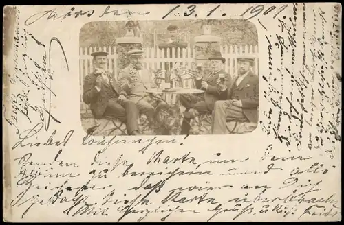 Foto  Soziales Leben - Männer beim BIER 1901 Privatfoto   gel. AS Gevelsberg