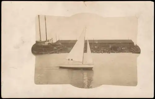 Schiff Segelschiffe/Segelboote Lager großes Schiff 1917 Privatfoto
