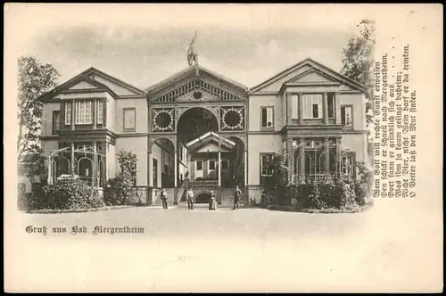 Ansichtskarte Bad Mergentheim Partie am Kurhaus 1903