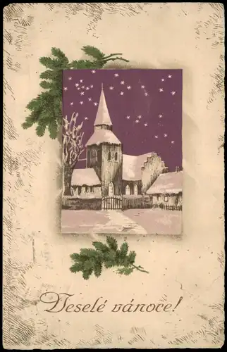Weihnachten - Christmas Veselé vánoce! Künstlerkarte Ceska 1931