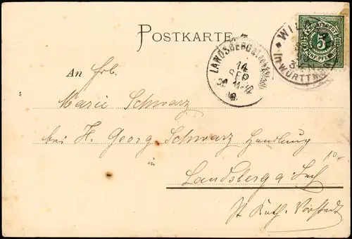 Ansichtskarte Bad Wildbad Parthie in der König-Karlstrasse. 1909