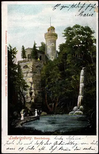 Ansichtskarte Ludwigsburg Emichsburg - Künstlerkarte 1910