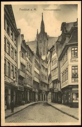 Ansichtskarte Frankfurt am Main Straßen Ansicht Kannegiessergasse 1910