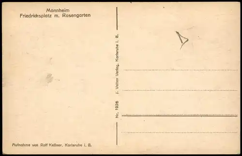 Ansichtskarte Mannheim Friedrichsplatz m. Rosengarten 1940