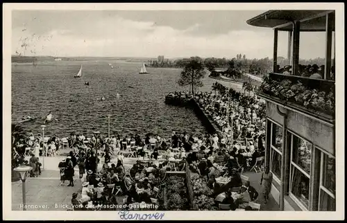 Ansichtskarte Hannover Blick von der Maschsee-Gaststätte 1940