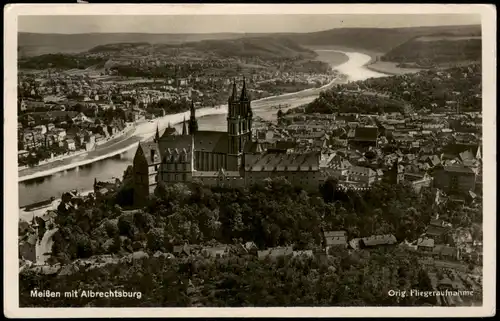 Ansichtskarte Meißen Luftbild Orig. Fliegeraufnahme 1936