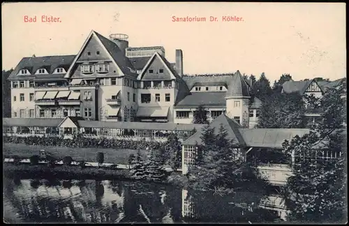 Ansichtskarte Bad Elster Dr. Köhlers Sanatorium mit Laubengang 1912