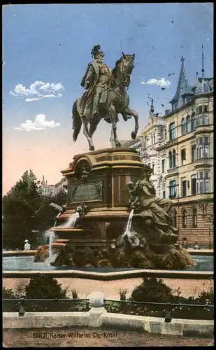 Ansichtskarte Köln Kaiser Wilhelm Denkmal 1915   1. Weltkrieg Feldpost gelaufen