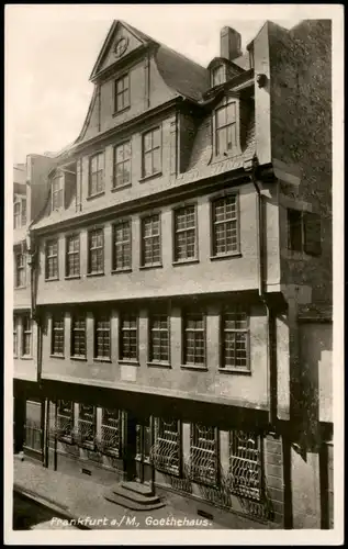 Ansichtskarte Frankfurt am Main Goethehaus Strassen Ansicht 1936