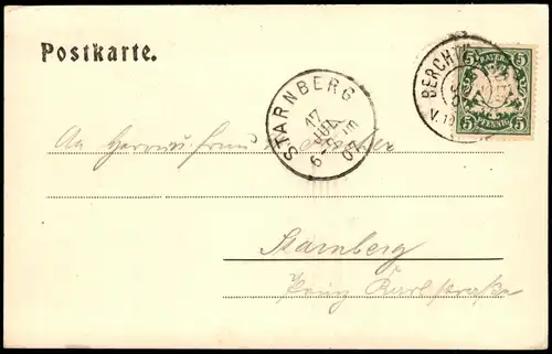 Almbachklamm Marktschellenberg   Markt Almbachklamm 1907    (Ankunftsstempel)