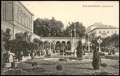 Ansichtskarte Bad Kissingen Kuranlagen Kurgarten 1915