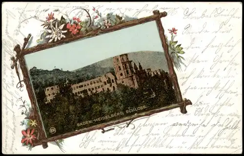 Ansichtskarte Heidelberg Heidelberger Schloss 1901