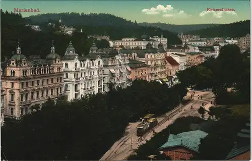 Postcard Marienbad Mariánské Lázně Kaiserstrasse 1914