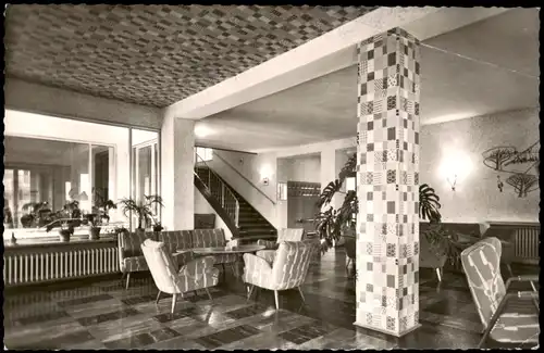 Bad Tölz Bundesbahn-Sozialwerk Empfangsdiele Haus ,Isarwinkel 1962