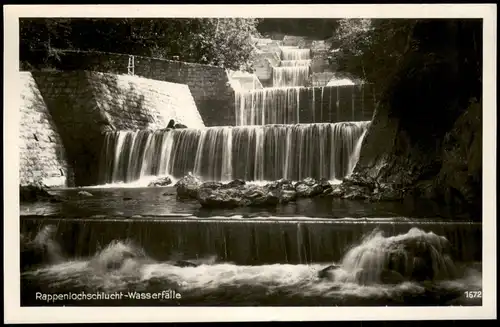 Ansichtskarte Dornbirn Rappenlochschlucht-Wasserfälle 1955