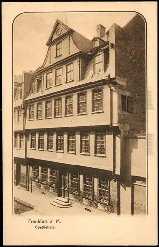 Ansichtskarte Frankfurt am Main Strassen Ansicht Goethehaus 1911