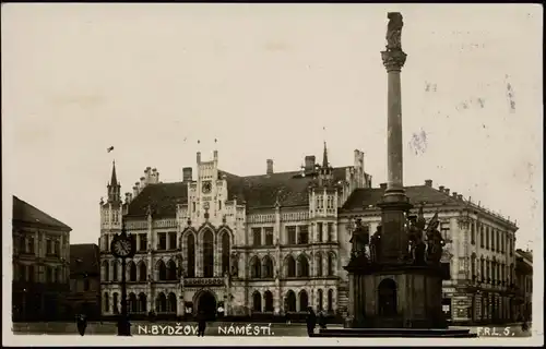 Postcard Neubidschow Nový Bydžov Namesti 1929