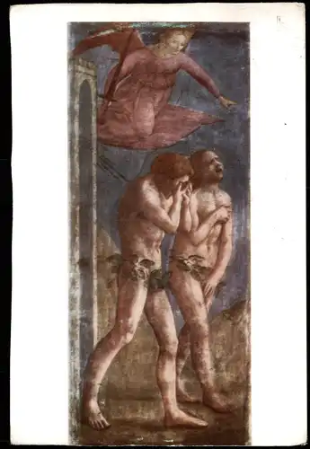 Ansichtskarte  Masaccio Die Vertreibung aus dem Paradies, Künstlerkarte 1971