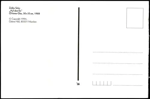 Ansichtskarte  Künstlerkarte Zeljko Seles "Auf dem Eis" 1994