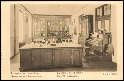 Ansichtskarte Küssnacht SZ Das Physikzimmer. MISSIONSHAUS BETHLEHEM. 1928