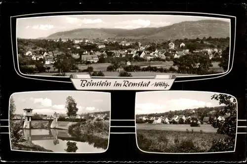 Ansichtskarte Beinstein im Remstal 3 Bild Stadtteilansichten 1963